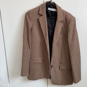 Zara plaid oversized blazer